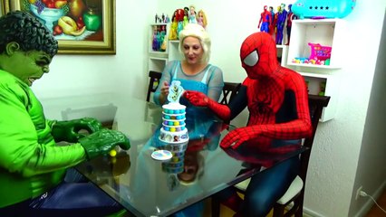 Spiderman Cooking Big Mac with Frozen Elsa & Hulk - Fun Superheroes Movie In Real Life-XYBwS