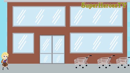 Spiderman & Frozen Elsa Doze when going Supermarket Funny Story! w_ Superman Superhero Fun IRL-9N3W3MSjz