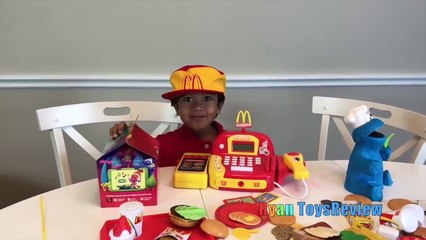 McDonald's Happy Meal Toy Pretend Play Food! Cash Register Hamburger Maker French Fries Shake-rM