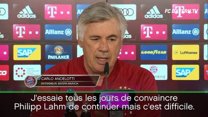 C. Allemagne - Ancelotti : "J'essaie tous les jours de convaincre Lahm  de continuer"
