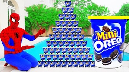 AWESOME OREO CHALLENGE! Movie Kids Toys w/ Spiderman, Hulk & Joker Pringles Family FUN in