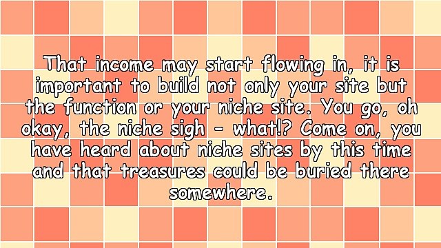 Building Niche Sites