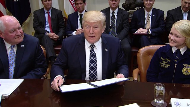 Trump signs executive order: ‘I won’t bother reading everything’