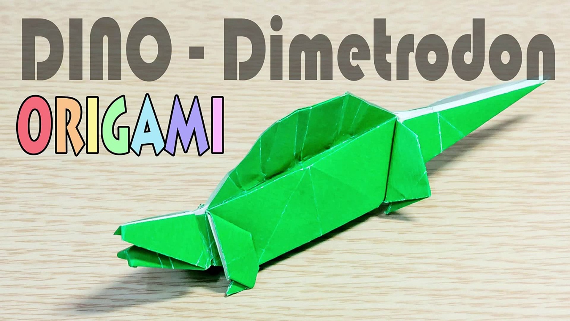 Origami Dimetrodon - Paper Dinosaur Tutorial-2vBI48YRm7k - video Dailymotion