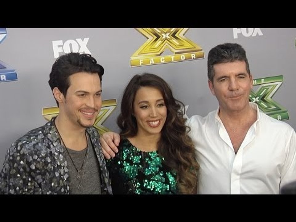 Alex and Sierra and Simon Cowell "The X Factor" USA Season 3 Finale Red Carpet Arrivals