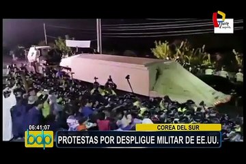 Protestas por la llegada de escudo antimisiles THAAD a Corea del Sur