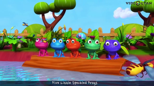 Five Little Speckled Frogs - 5 Little Speckled Frogs - 3D Rhymes For Children