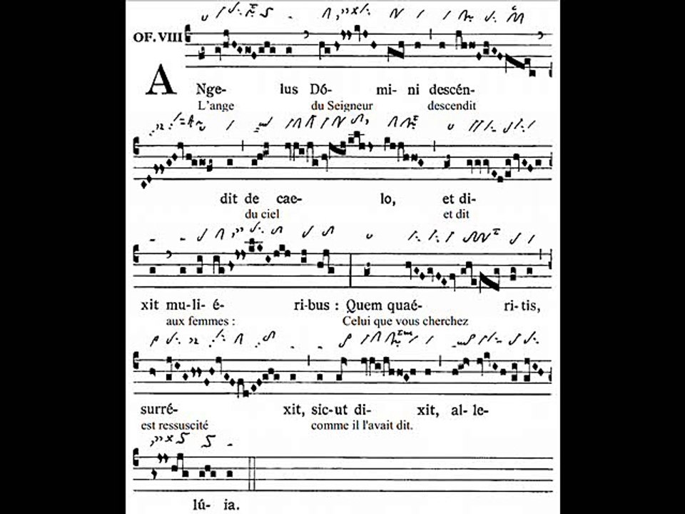 Offertorium Angelus Domini, Dominica II Paschae (2 TP)