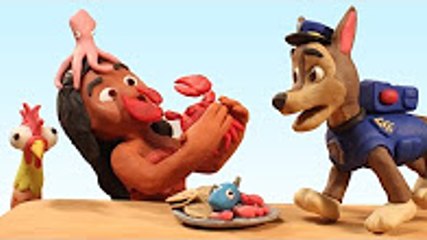 Disney Moana Food Attack Princess Stop Motion in Real Life Superheroes