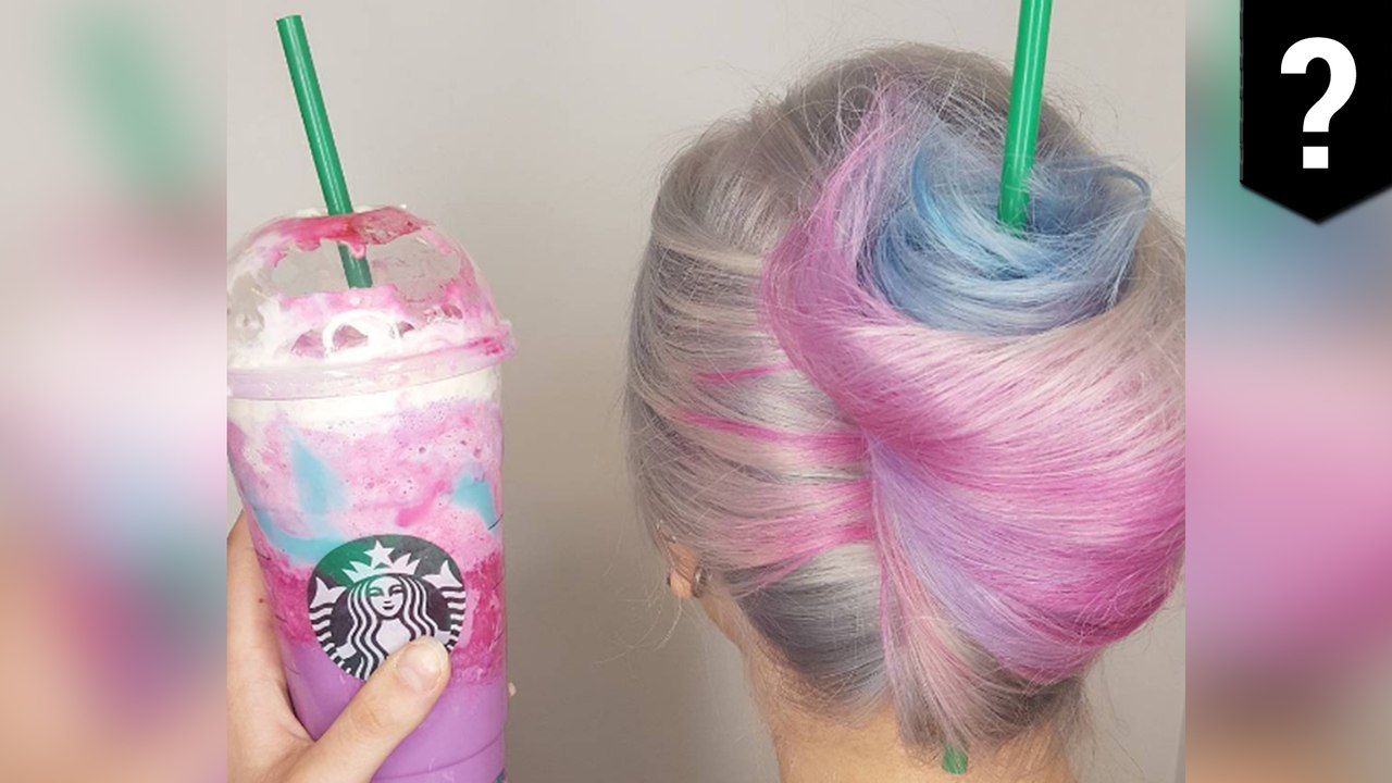 Unicorn Frappuccino is now a hairdo that people can buy