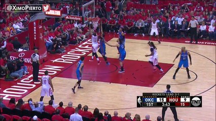 Andre Roberson Blocks James Harden   Thunder vs Rockets   Game 5   April 25, 2017   NBA Playoffs