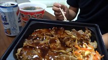 【コンビニ弁当】　肉の旨さにこだわった！牛カルビ焼肉重を喰う！　【サークルK】