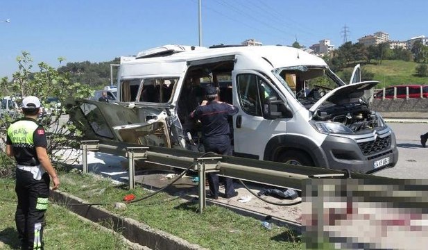 Üniversite servis aracı patladı... İlk görüntüler