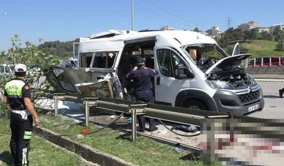 Üniversite servis aracı patladı... İlk görüntüler