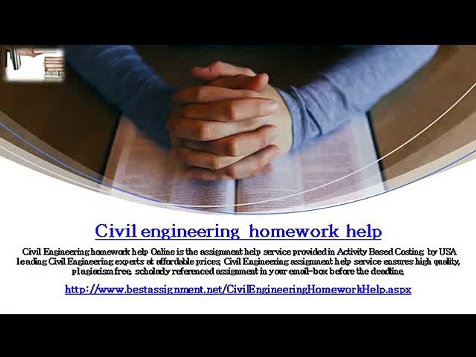 Civil engineering homework help