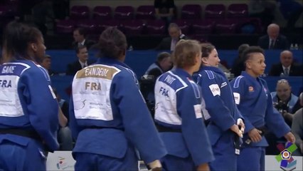 ChE judo Varsovie 2017, tournoi par équipes, la France championne chez les femmes