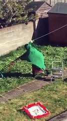 Quand une femme utilise une tondeuse électrique