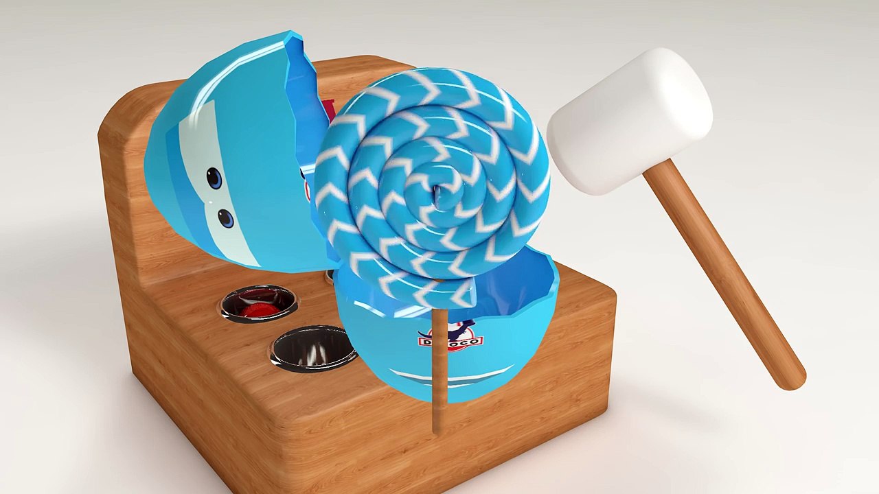 Character Surprise Eggs, Teach Colors with Whac a Mole for Kids - Learning Videos