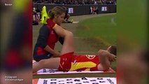 Futbollistit i bëhet një masazh i çuditshem nga një femër (Foto/Video)