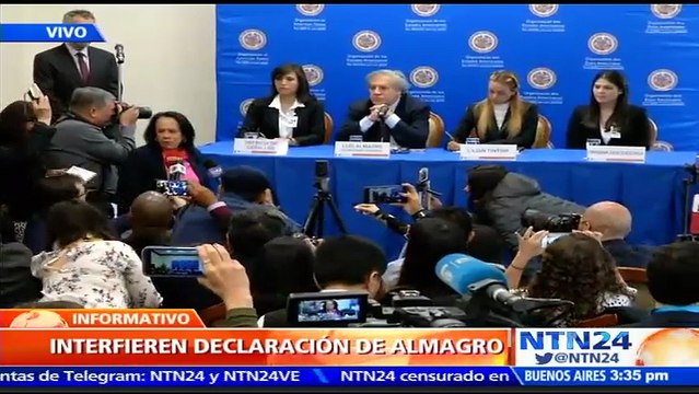 Así interrumpió la embajadora de Venezuela ante la OEA la rueda de prensa de Luis Almagro y Lilian Tintori