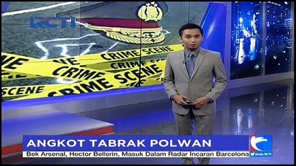 Angkot Tabrak Polwan