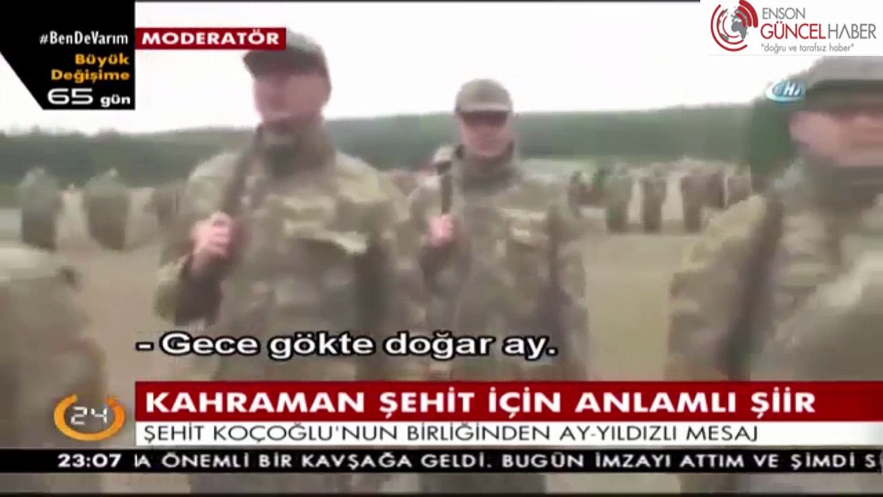 El Bab''da Şehit Olan Üsteğmene Arkadaşlarından manalı şiir