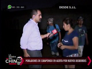 Nota - Pobladores de Carapongo en Alerta por nuevos desbordes