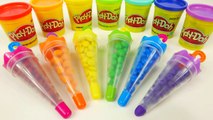 DIY Cubeez Power Rangers Play-Doh Dippin Dots Skittles M&Ms Toy Surprise Eggs Learn Color