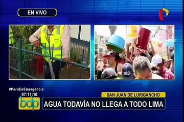 SJL: familias continuaron realizando colas por agua esta madrugada