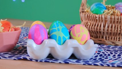 Create Neon Splatter Easter Eggs With Rubber Cement