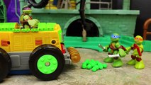 Ninja Turtles Mutations Donnie in TMNT Shellraiser Transform into Recycling Truck Haul Pla