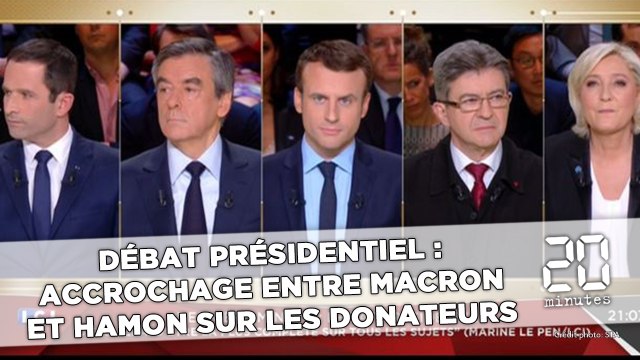 Débat présidentiel : Accrochage entre Benoît Hamon et Emmanuel Macron sur les donateurs