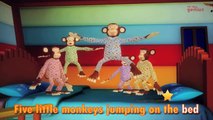 Five Little Monkeys Jumping on the Bed • Nursery Rhymes Song with Lyrics • Cartoon Kids So