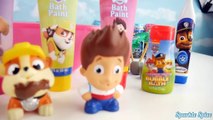 Learn COLORS with Frozen Elsa Disney Bath Paint Paw Patrol Bathtime Toys Full Set, Bubbles