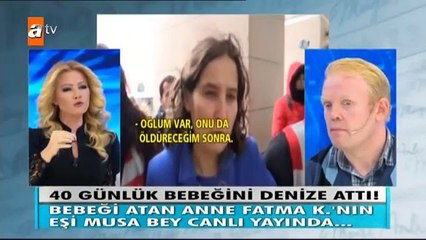40 günlük bebeğini denizde atan Fatma Knın eşi konuştu! Müge Anlı İle Tatlı Sert 1768. Bölüm - at