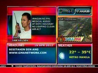 DB: Iringan ng PHL Medical Association at DOTC kaugnay ng usaping Clean Air Act (041612)