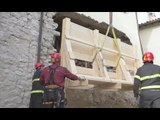 Abeto di Preci (PG) - Terremoto, lavori chiesa San Martino (20.03.17)