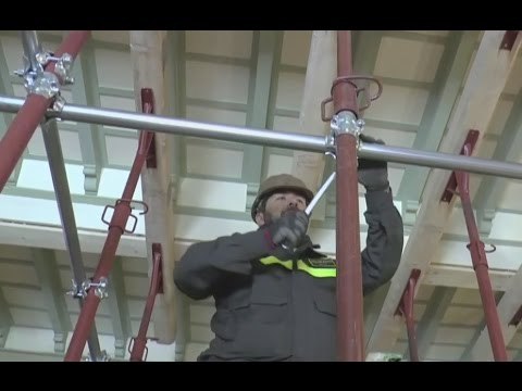 Visso (MC) - Terremoto, messa in sicurezza Palazzo del Comune (20.03.17)