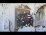 Nottoria di Norcia (PG) - Terremoto, recupero beni in chiesa Santo Stefano (20.03.17)