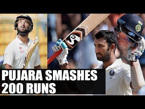 Cheteshwar Pujara hits double century in 525 balls during Ranchi test | Oneindia News