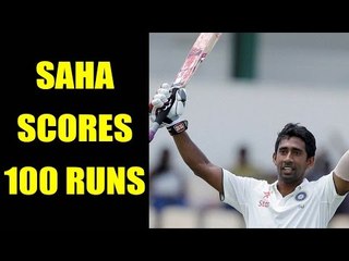 Wriddhiman Saha smashes 100 during 3rd test match in Ranchi | Oneindia News