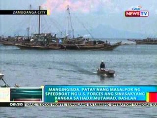 Mangingisda, patay nang masalpok ng speedboat ng U.S. Forces, ang sinasakyang bangka sa Basilan