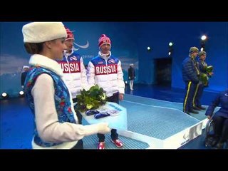 Men's 20km cross-country skiing visually impared Victory Ceremony |Sochi 2014 Paralympics