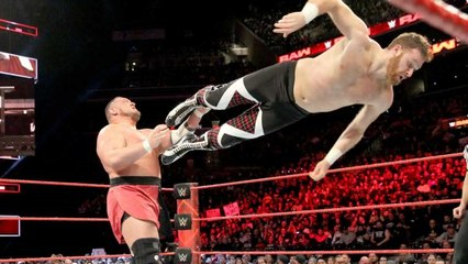 Sami Zayn vs Samoa Joe - WWE RAW 20 March 2017