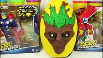 GIANT GROOT Surprise Egg Play Doh - Guardians of the Galaxy Toys Avengers Simpsons WWE