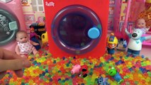 Washing machine play and Baby Doll Orbeez Surprise eggs toys-Eyw37FQz2aY