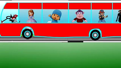 Wheels on the bus go round and round latest nursery kids rhyming poem children education -