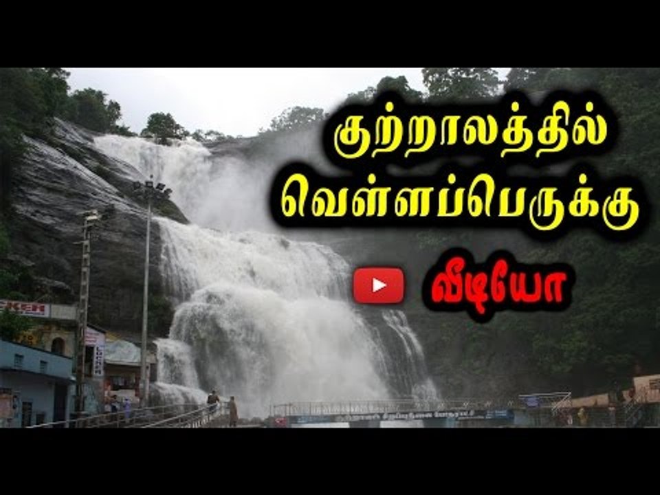 குற்றாலத்தில் வெள்ளப்பெருக்கு | increasing water flow to Courtallam - Oneindia Tamil
