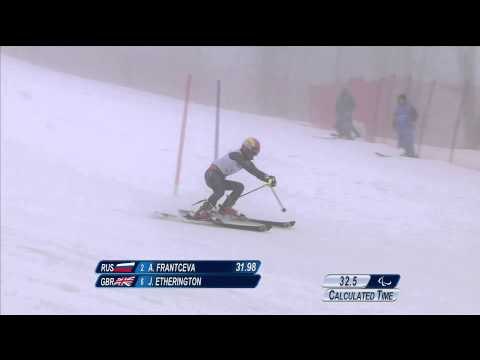 Jade Etherington (1st run) | Women's super combined visually impaired | Alpine skiing | Sochi 2014