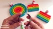 Play Doh Rainbow Donut How to Make DIY Playdough Creation Learn Colors for Children Creati